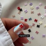 پیکسل ناخن پاپیون مخملی 10 عددی کد 09